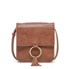 Sole Society Sole Society Roe Square Crossbody With Ring Hardware - Cognac-one Size