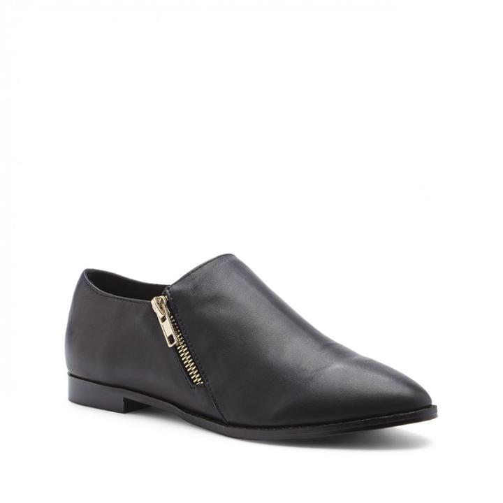 Sole Society Sole Society Birch Double Zipper Loafer - Black-5
