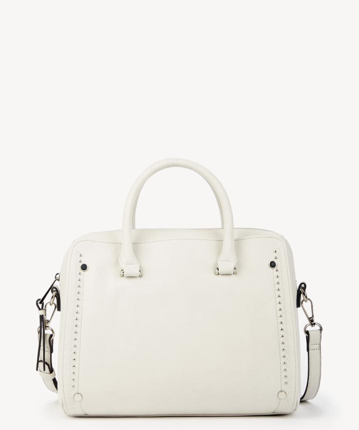 Sole Society Sole Society Jorie Satchel Studded Bag Linen Vegan Leather