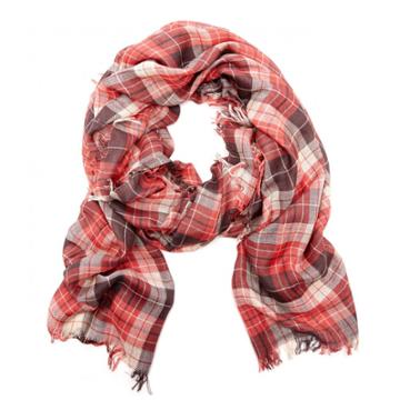 Sole Society Sole Society Plaid Scarf - Red-one Size