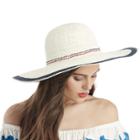 Sole Society Sole Society Rustic Stripe Sun Hat Ivory One Size Os Straw