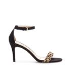Sole Society Sole Society Dace Ankle Strap Heeled Sandal - Leopard Black