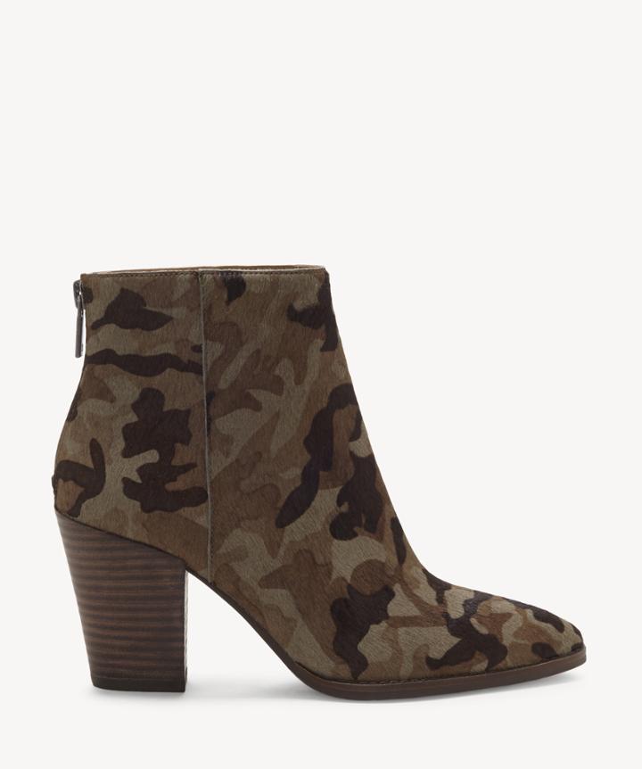Lucky Brand Lucky Brand Women's Adalan2 Block Heels Bootie Camo Size 5 Hair Calf Fur From Sole Society