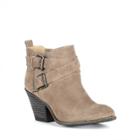 Sole Society Sole Society Maris Stacked Heel Buckle Bootie - Taupe-11