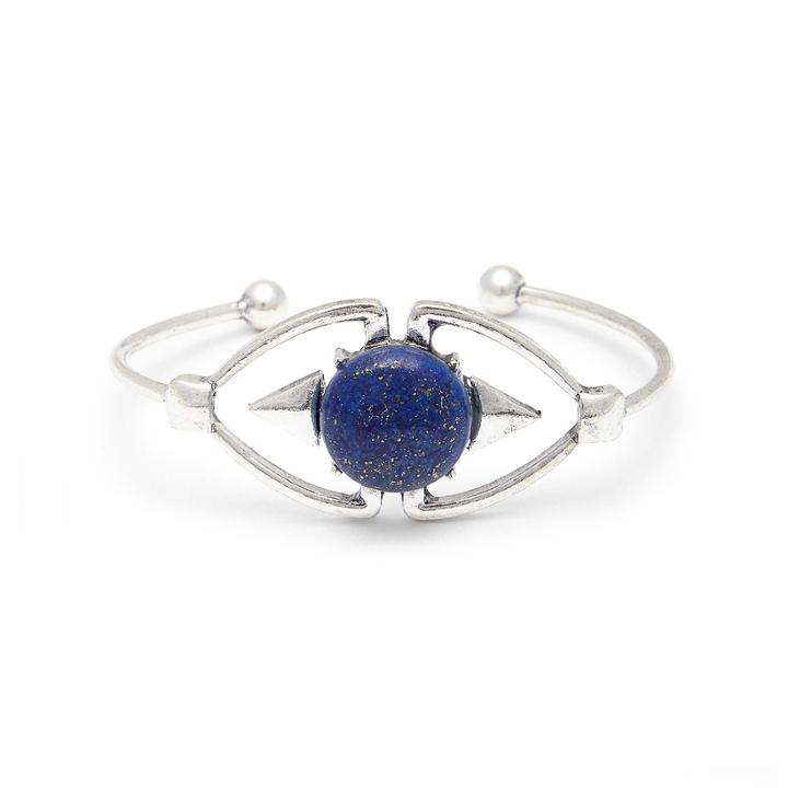 Sole Society Sole Society Stone Open Metal Cuff - Silver