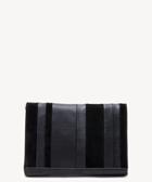 Sole Society Women's Ragna Clutch Genuine Suede Mix Black Vegan Leather Genuine Suede From Sole Society
