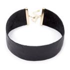 Sole Society Sole Society Thick Leather Choker - Black