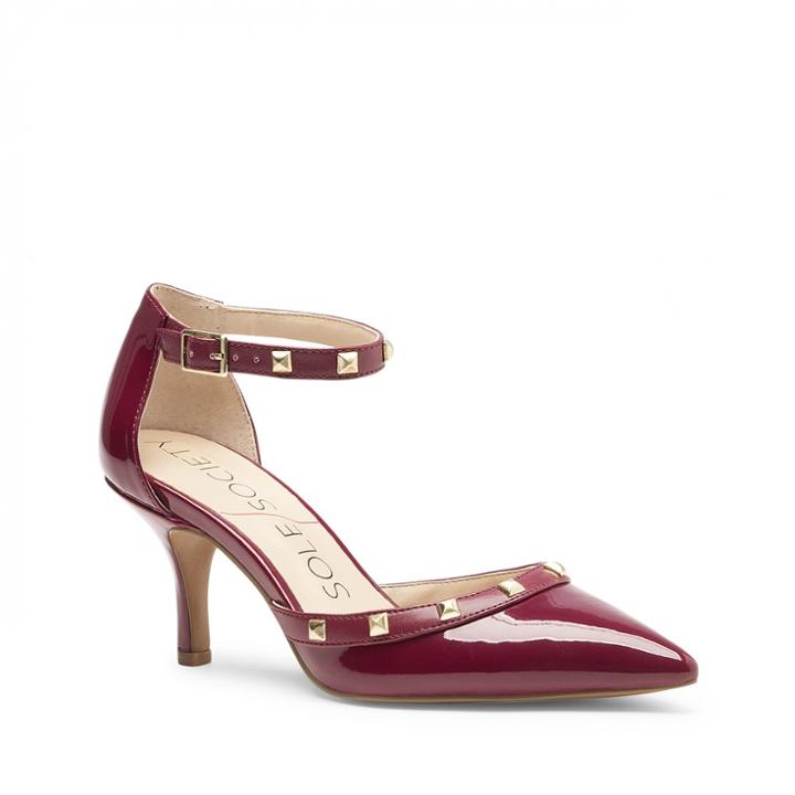 Sole Society Sole Society Anneke Studded Mid-heel Pump - Eggplant-6