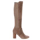 Sole Society Sole Society Allegra Fringe Tall Boots Dark Taupe Size 5 Suede