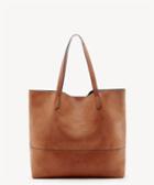 Sole Society Sole Society Dawson Oversized Shopper Bag Cognac Faux Leather