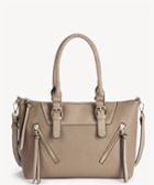 Sole Society Sole Society Girard Zippered Satchel With Braided Tassels Bag Sand Faux Leather