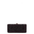 Sole Society Sole Society Perla Glitter Frame Clutch - Black-one Size