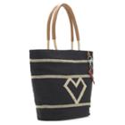 Ed Ellen Degeneres Handbags Ed Ellen Degeneres Handbags Visla Fabric Tote - Black Natural/honey-one Size