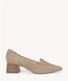 Sole Society Sole Society Mavis Flare Heels Loafers Taupe Size 5.5 Suede