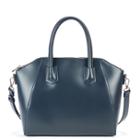 Sole Society Sole Society Mikayla Medium Structured Satchel Bag Slate Blue Vegan Leather