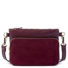 Sole Society Sole Society Bahara Genuine Suede Zippered Crossbody - Oxblood