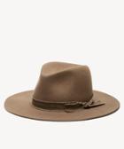 Sole Society Women's Wool Felt Panama Hat Taupe One Size From Sole Society