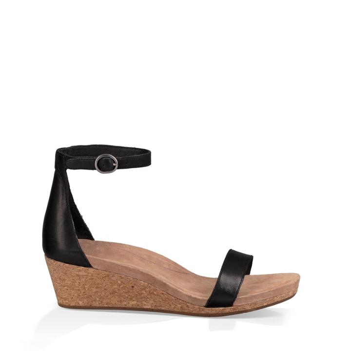  Emilia Low Cork Wedge - Black-6