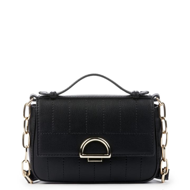 Sole Society Sole Society Kelsee Vegan Mini Quilted Crossbody - Black