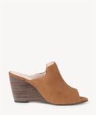 Sole Society Sole Society Drew Peep Toe Wedges Cognac Size 6 Suede