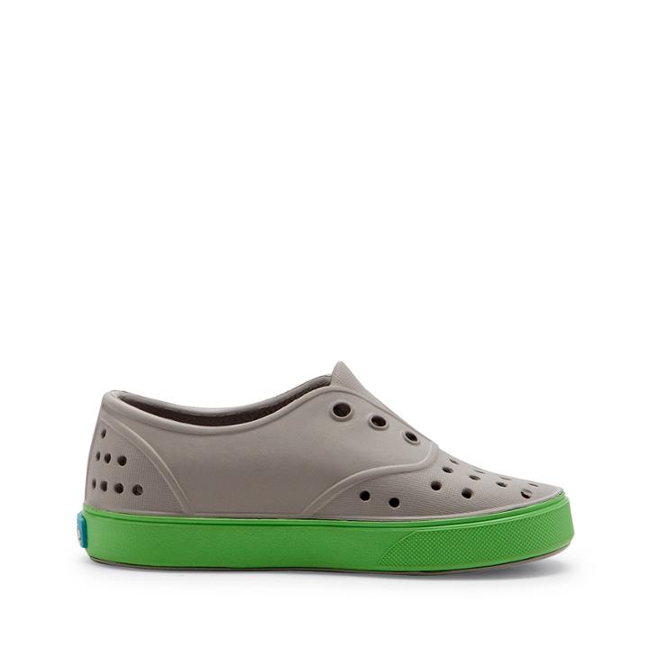 Native Native Miller Child Waterproof Sneaker - Pigeon Grey Mescal Green