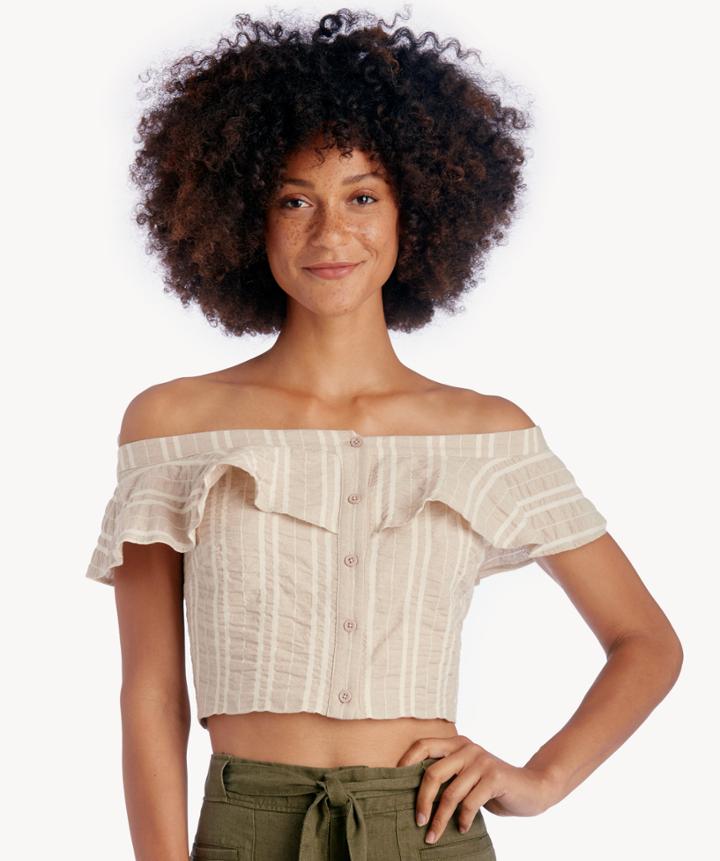Lost + Wander Lost + Wander Women's Stella Crop Top In Color: Creme Size Xs From Sole Society