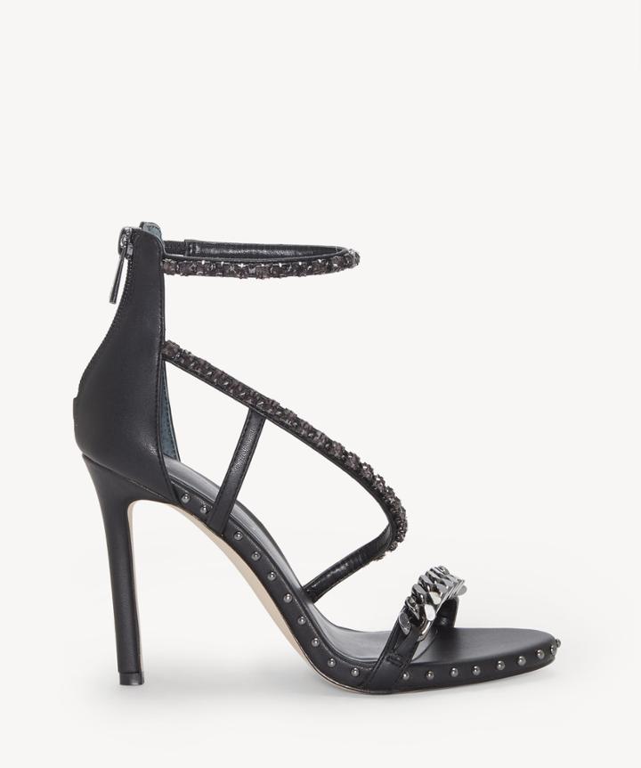 Jessica Simpson Jessica Simpson Women's Janix Bejeweled Sandals Black Size 10 Leather From Sole Society