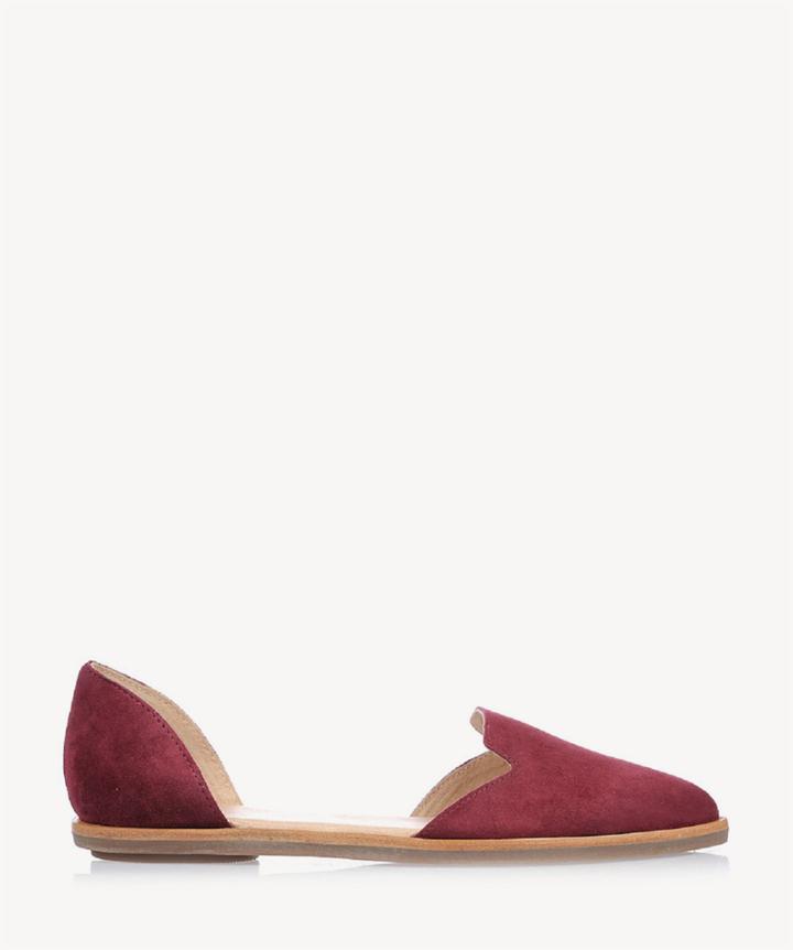 Urge Urge Lola Two Piece Flats Burgundy Size 7 Leather Suede From Sole Society
