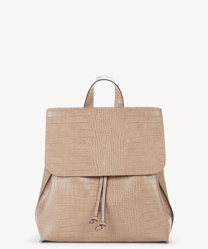 Sole Society Sole Society Selena Backpack W/ Drawstring Taupe Vegan Leather Size Os