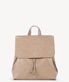 Sole Society Sole Society Selena Backpack W/ Drawstring Taupe Vegan Leather Size Os