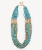 Sole Society Sole Society Multistrand Beaded Necklace Turquoise Combo One Size Os