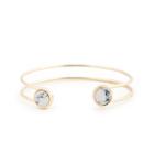 Sole Society Sole Society Natural Stone Open Cuff - White