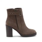 Sole Society Sole Society Jessy Nubuck Platform Bootie - Dark Grey-9.5