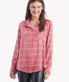 Sanctuary Sanctuary Women's Boyfriend For Life Shirt In Color: Ristaker Plaid Size Xs From Sole Society