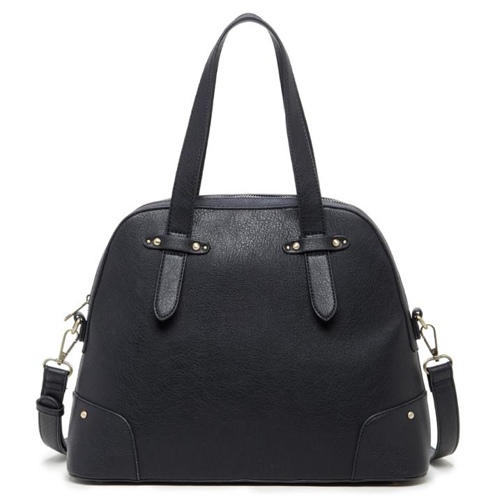 Sole Society Sole Society Christie Vegan Leather Studded Satchel - Black-one Size
