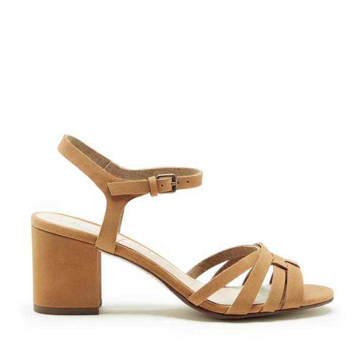 Sole Society Sole Society Paulina Ankle Strap Heel Sandal - Camel