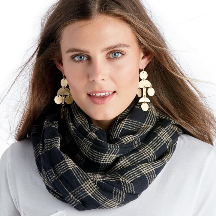 Sole Society Sole Society Checkered Scarf - Raspberry Combo
