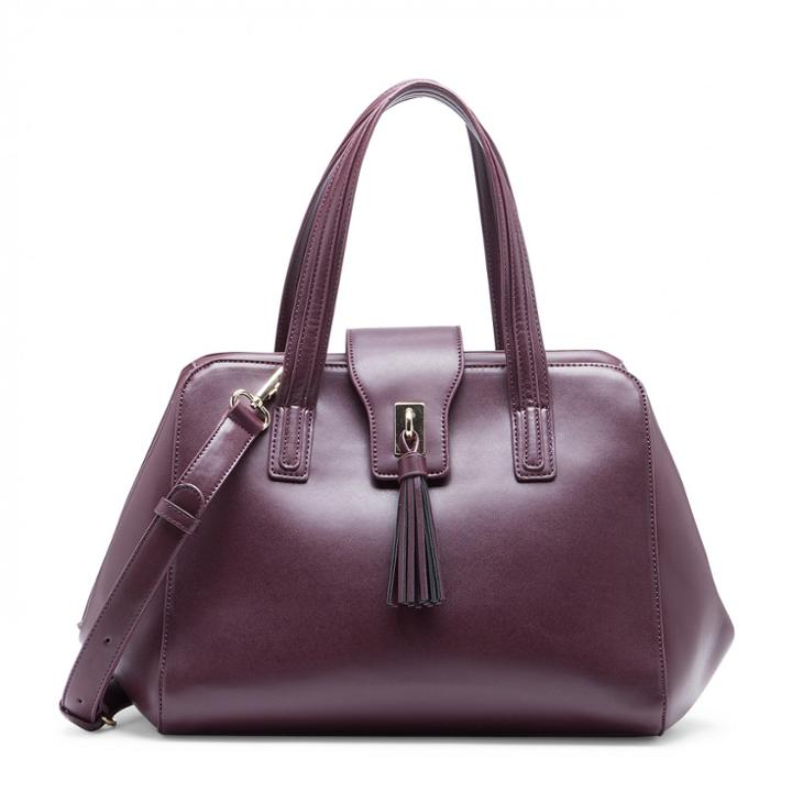 Sole Society Sole Society Morris Vegan Structured Satchel - Oxblood-one Size