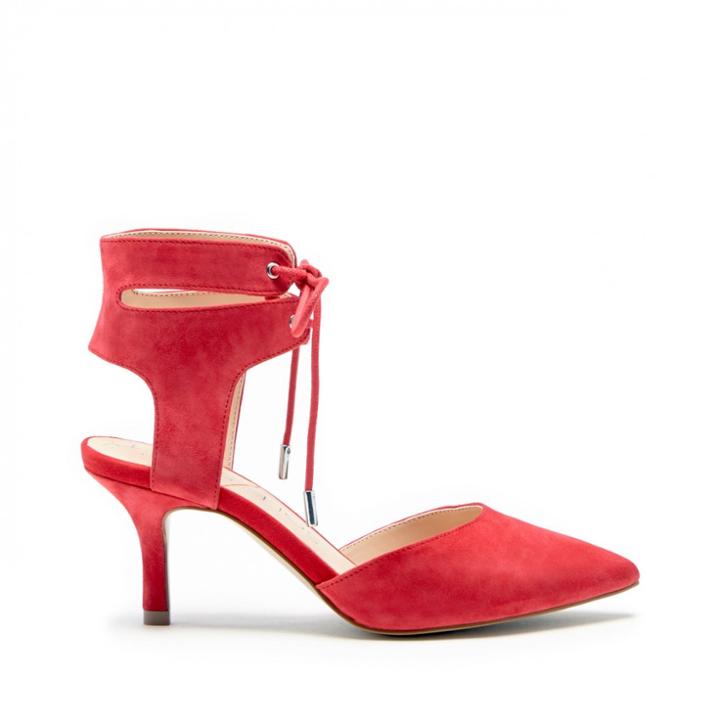 Sole Society Sole Society Lolita Ankle Tie Kitten Heel - Red