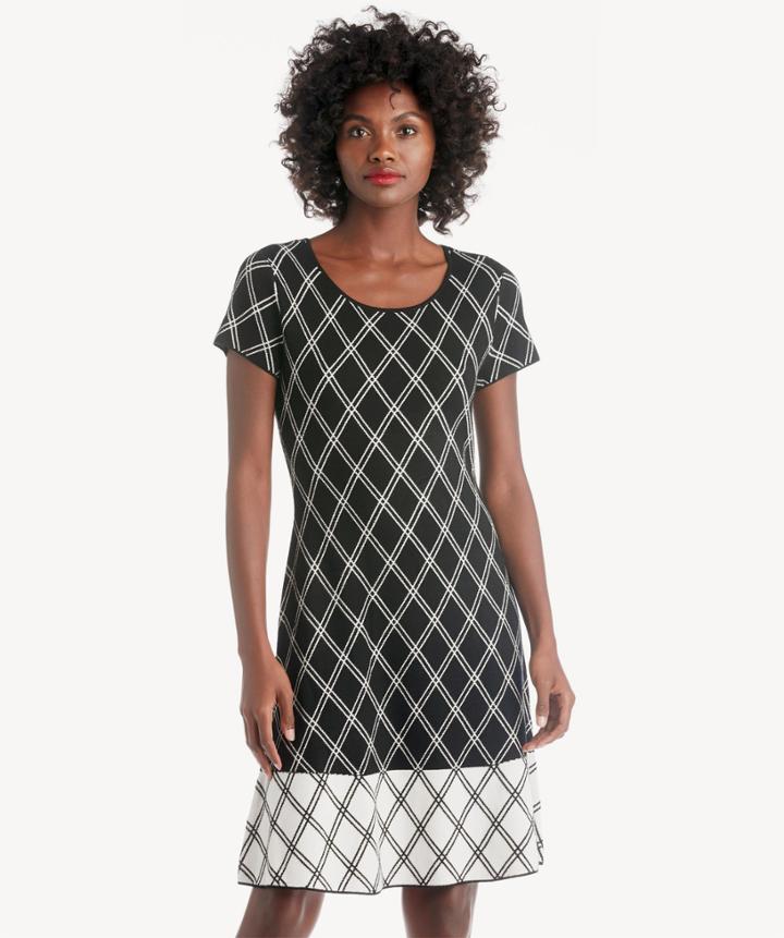 Cece Cece Jacquardline Sweater Dress Rich Black Size Extra Small From Sole Society