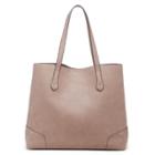 Sole Society Sole Society Rome Vegan Leather Studded Tote - Taupe-one Size