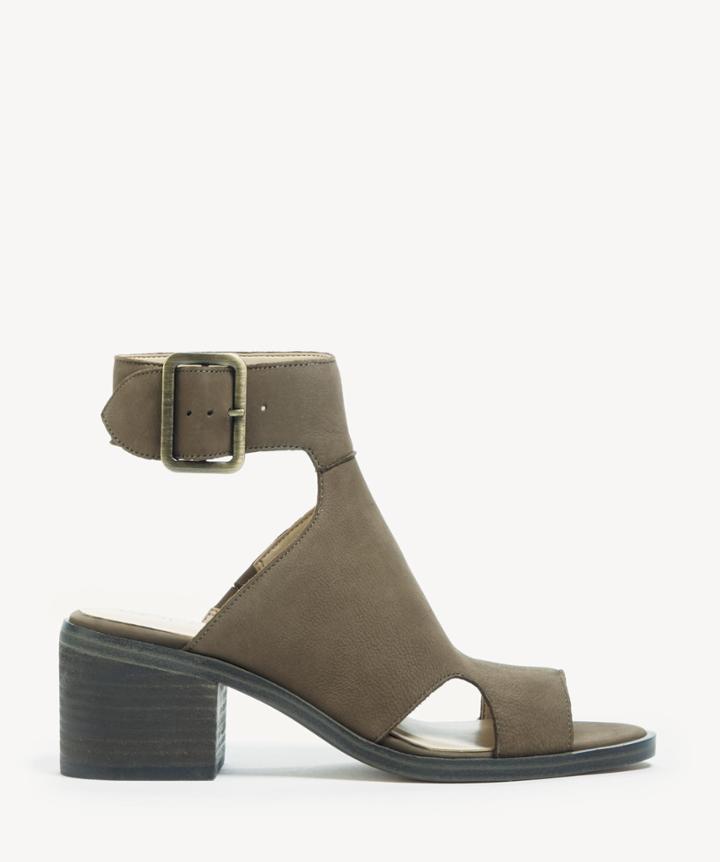 Sole Society Women's Tally Block Heels Sandals Antique Green Size 5 Suede From Sole Society