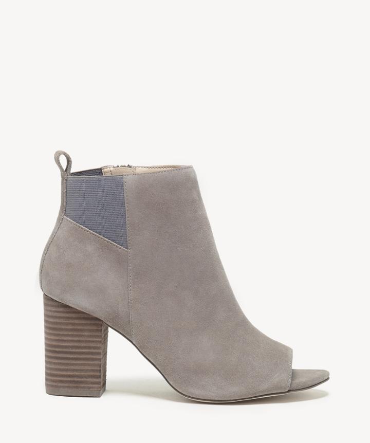 Sole Society Sole Society Vista Peep Toe Shoetie Mushroom Size 5 Suede
