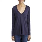 Stylesaint Stylesaint Beechwood Long Sleeved V-neck Tee - Navy-small