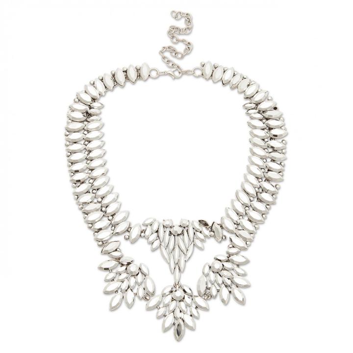 Sole Society Sole Society Feather Statement Necklace - Gunmetal