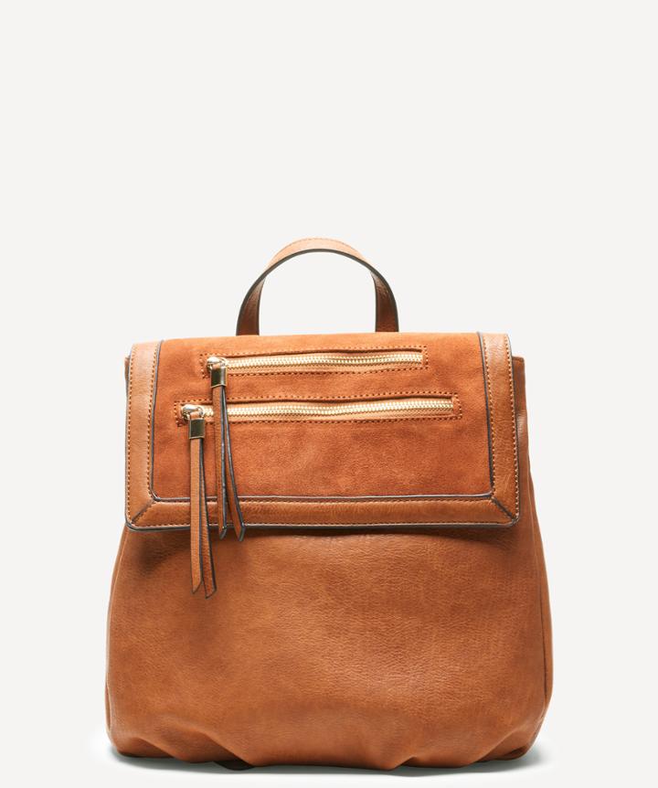 Sole Society Women's Chele Backpack Genuine Suede Mix Cognac One Size From Sole Society