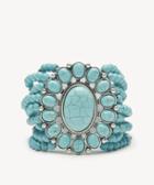 Sole Society Sole Society Statement Beaded Bracelet - Turquoise-one Size