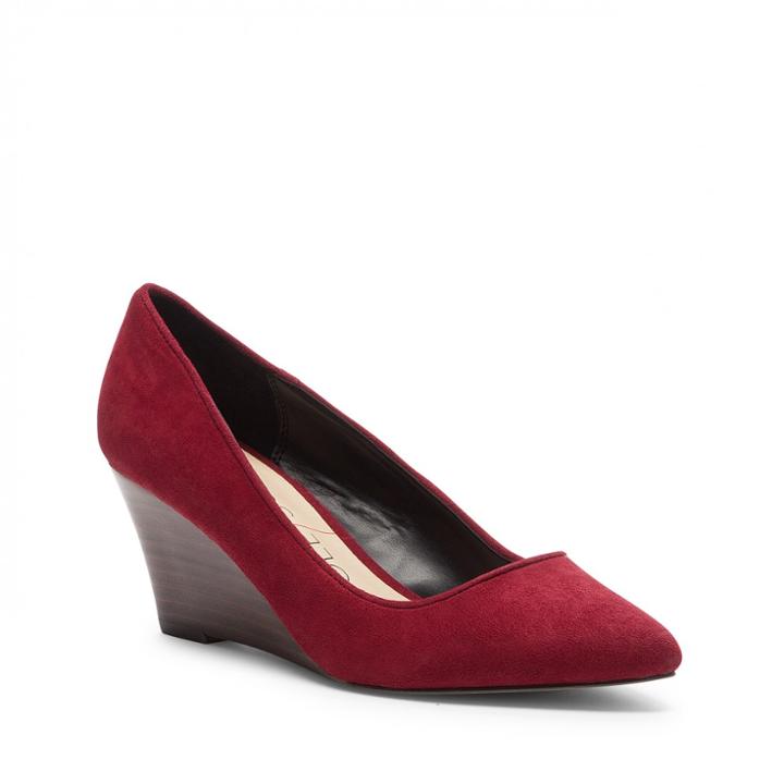 Sole Society Sole Society Juli Mid Heel Wedge - Dark Red-6.5