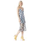 J.o.a. J.o.a. Layered Flower Lace Long Dress - Navy Multi