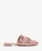 Sole Society Women's Pollina Ruffle Mules Aged Rose Size 5 Suede From Sole Society